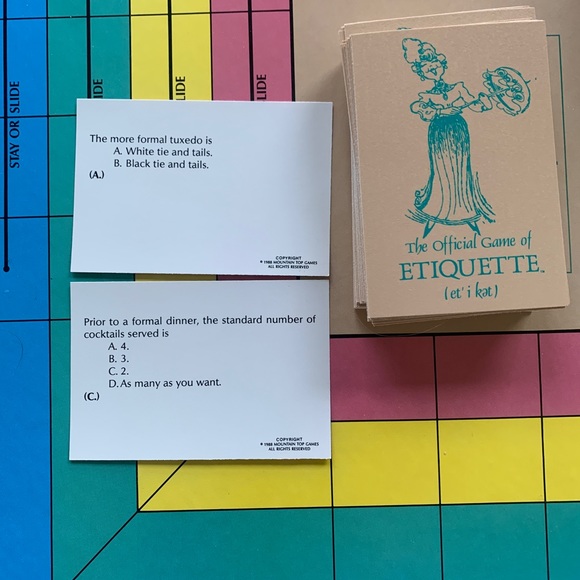 The OFFICIAL GAME of ETIQUETTE board game by Mountain Top Game RARE and … - Picture 10 of 13